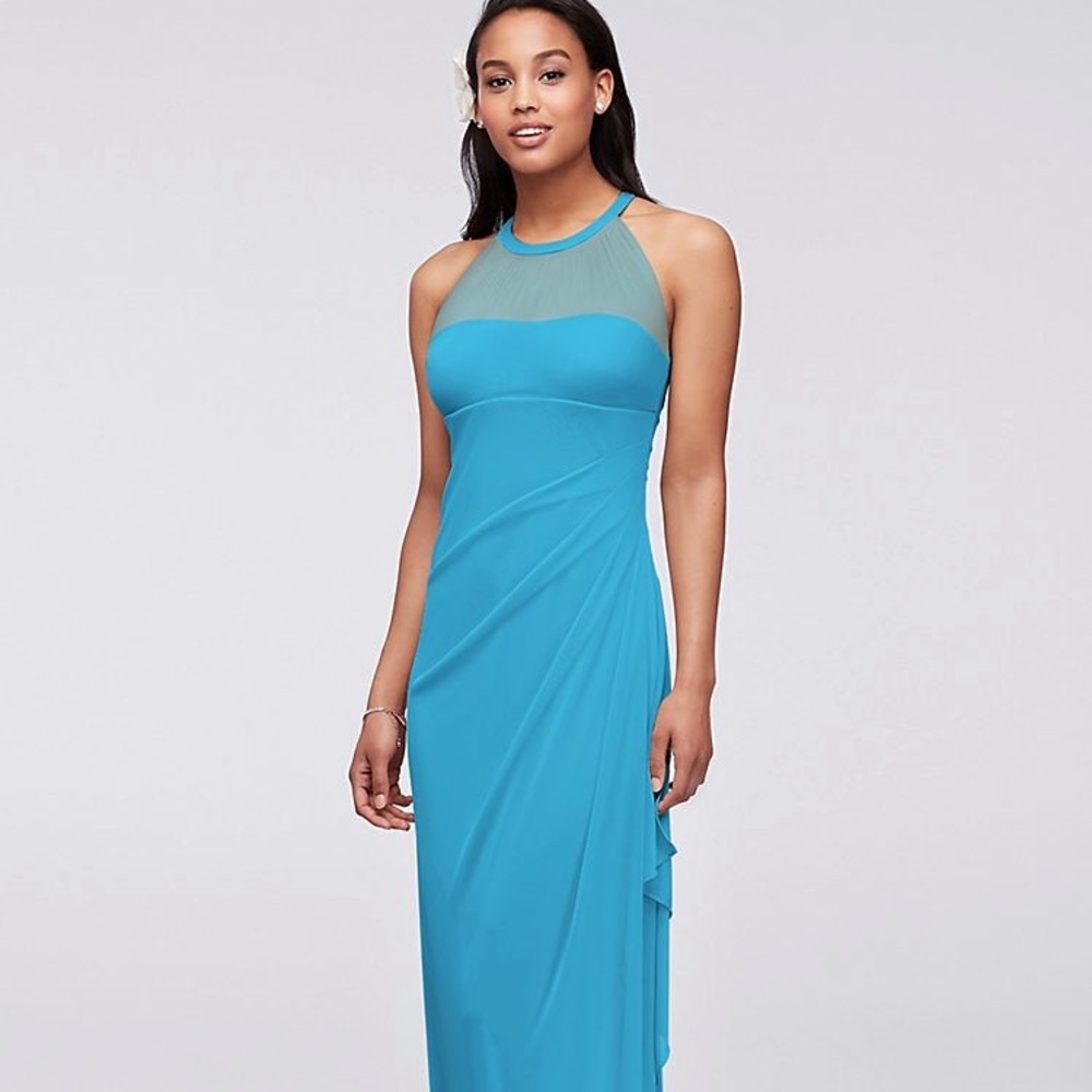 David’s Bridal Bridesmaid Dress: Blue